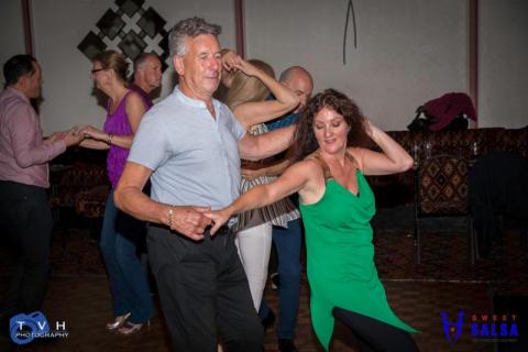dancing salsa at the Canberra Club