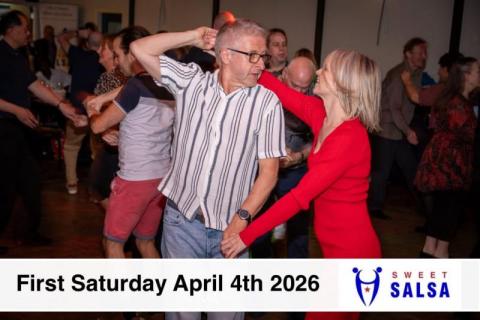 Dancing to salsa music