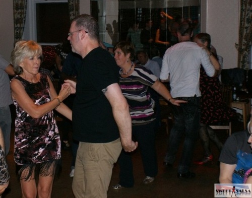 sweet salsa dancers enjoy the party