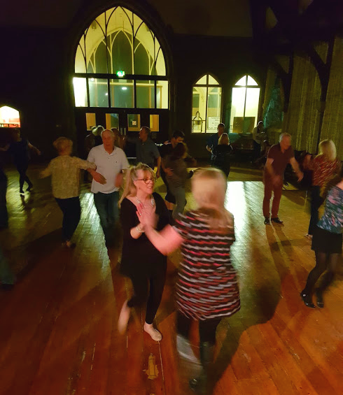 Social salsa dancing at St Walburge's